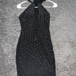 Rhinestone Mini Dress